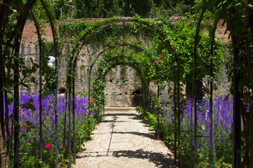 Fototapeta na wymiar Generalife gardens in Granada, Spain