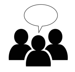 Group icon with speech bubble