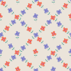 seamless check from flowers