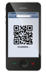 Qr code on smart phone