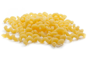 italian pasta portion isolated on white background