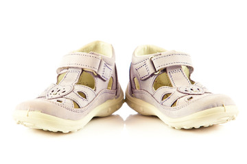 Girl shoes footwear isolated on white background