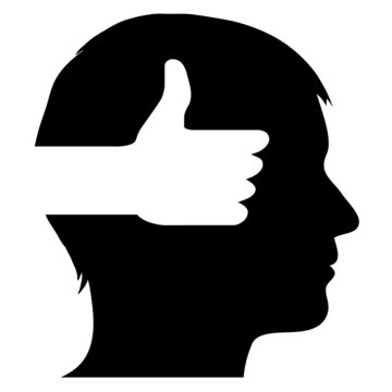 recommend clip art: Male silhouette with thumb up symbol