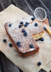 Homemade blueberry cake