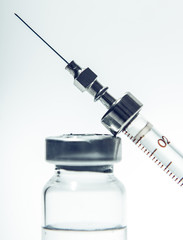 injection syringe closeup