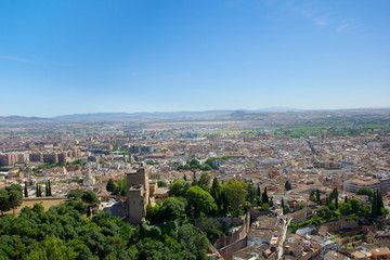 Fototapeta na wymiar Granada z góry, Hiszpania