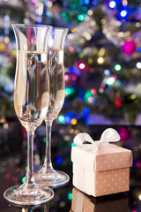 two glasses of champagne
