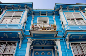 Obraz premium Home, blue home