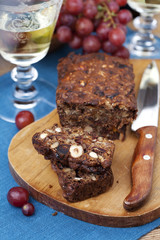 Homemade fruit and nut cake