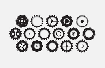 machine technology gears. retro gearwheel mechanism bacground