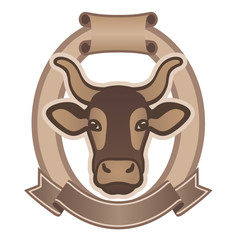Emblem for dairy products or for the cattle industry