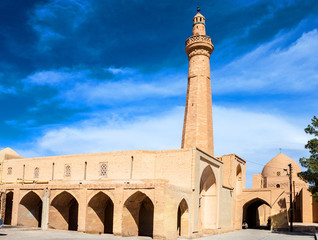 Fototapeta premium Jameh Mosque in desert town Naein in Iran