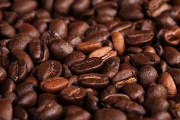 Coffee beans as background