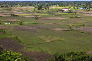 Fototapeta na wymiar Aerial view of rural area in southern Cambodia