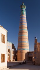 Islom hoja minaret in Itchan Kala - Khiva - Uzbekistan