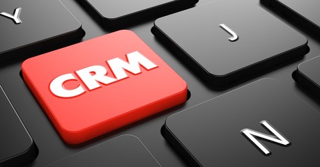 CRM on Red Keyboard Button.