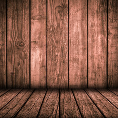 Wooden plate wall and floor interior background