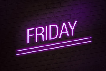 Obraz premium Friday going out concept neon sign