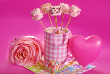 pink marshmallow pops for valentine