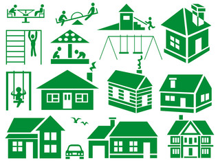 Fototapeta premium playground and home