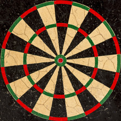 Bulls-eye marks the center of a dart board