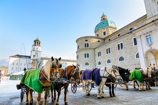 Residenzplatz in Salzburg, Austria