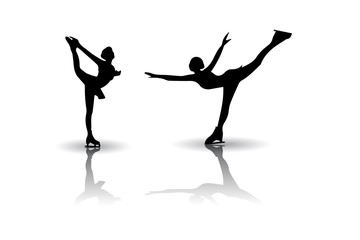 Ice Skating Posture Vector