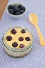 Heidelbeer Käsekuchen im Glas