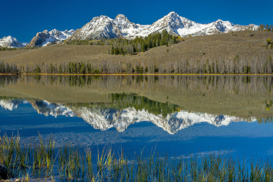 Idaho mountain lake with reflections