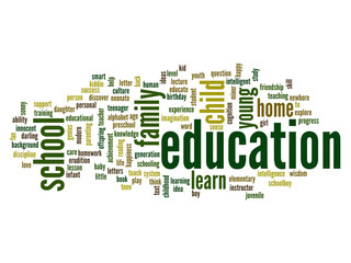 Conceptual education word cloud