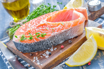 Raw salmon
