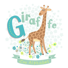 Fototapeta na wymiar Letter G - Giraffe