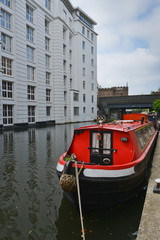 Fototapeta na wymiar Boat. Regent canal. Shoreditch. London