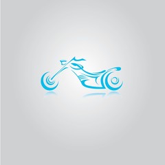 vector Silhouette of classic motorcycle. vector motorcycle icon