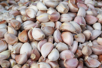 White garlic background texture
