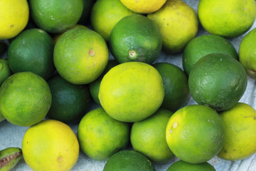 Fresh lemon on the market