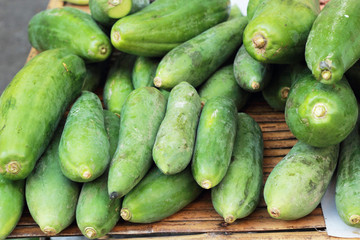 Papaya fruit in the market