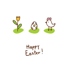 Fototapeta premium Easter egg, cute doodle design element
