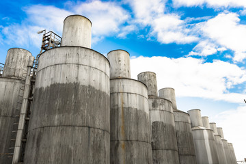 beer processing and storage silos