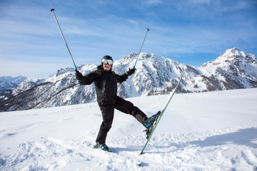 Plaisir des sports d'hiver