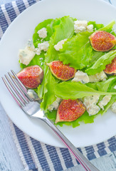 blue cheese and figs on plate