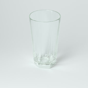 Glass Collection - Water. On White Background