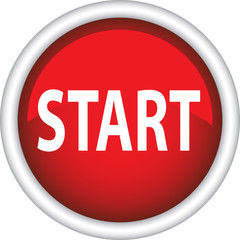 Круглый векторный знак с надписью START