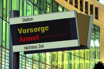 Obraz premium Anzeigetafel 2 - Vorsorge