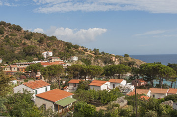 Fototapeta na wymiar Sant 'Andrea, Küste, Wyspa Elba, Ferienort, Włochy
