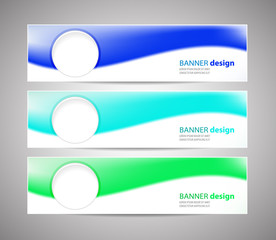 Fototapeta premium Set of modern vector web banners with buttons