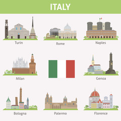Italy. Symbols of cities © daw666