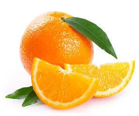 Deurstickers Vruchten Verse sinaasappel