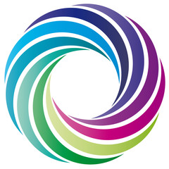 Farbkreis - Logo - grün blau lila