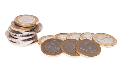 Euromünzen isoliert